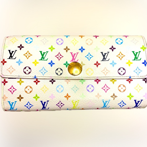 Louis Vuitton Handbags - Louis Vuitton Takashi Murakami Multi Color Sarah Wallet/Pink interior Box & COA